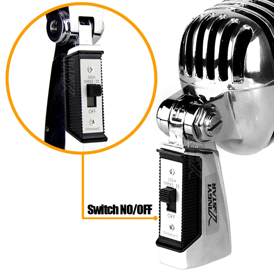 55SH Серия II, профессиональный переключатель, старый стиль, 6,5 мм разъем, проводной динамический микрофон, Ретро стиль, микрофонная стойка для микшера, аудио консоль