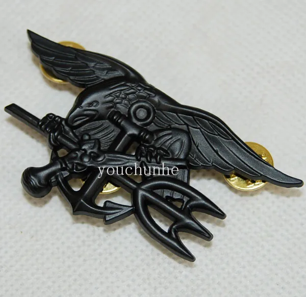 Military Lapel Pin US Navy Seal Eagle Anchor Trident Metal Badge Insignia