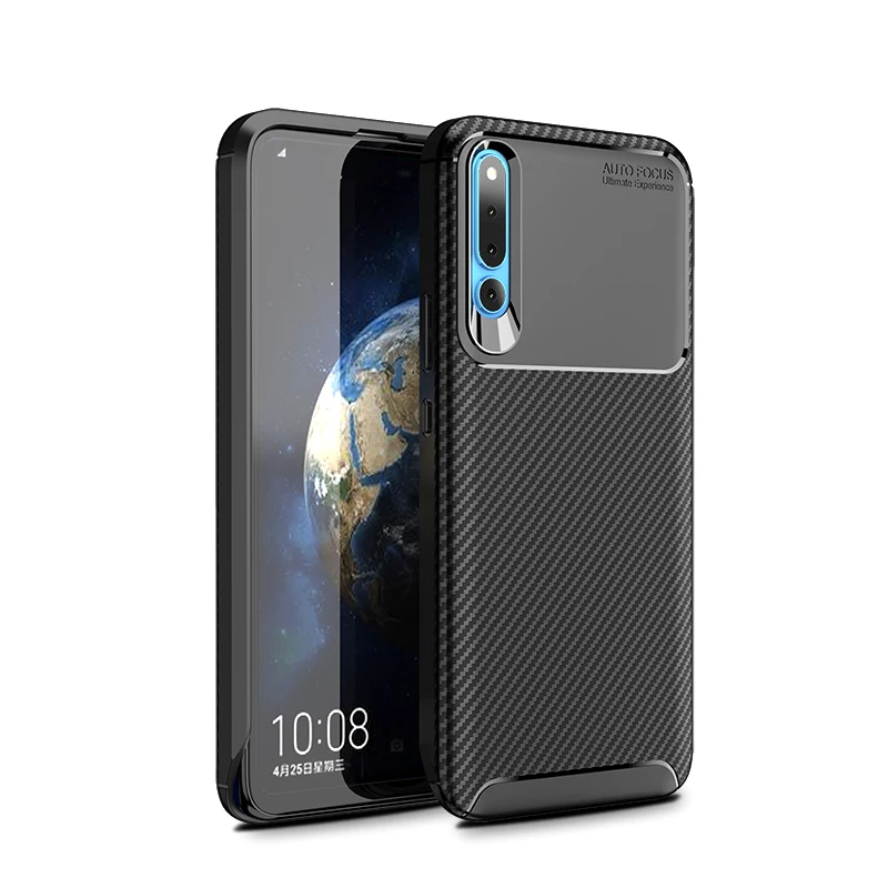 Carbon Fiber For Huawei Honor Magic 2 Case Soft Silicone Shockproof Protective Back Cover Magic2 Full Phone |