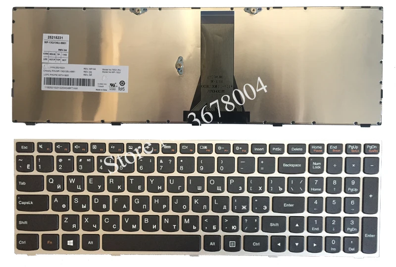 Новое российское изобретение для lenovo G50 Z50 B50-30 G50-70A G50-70H G50-30 G50-45 G50-70 G50-70m Z70-80 RU Клавиатура ноутбука silver