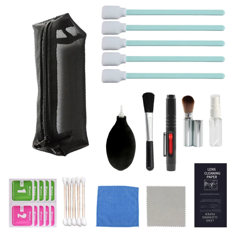 

Camera Photo Accessories Cleaning Kit for Canon Nikon Sony DSLR Cameras Lens Sensor LCD Screen Cleaning Cloth Air Blower Cleaner