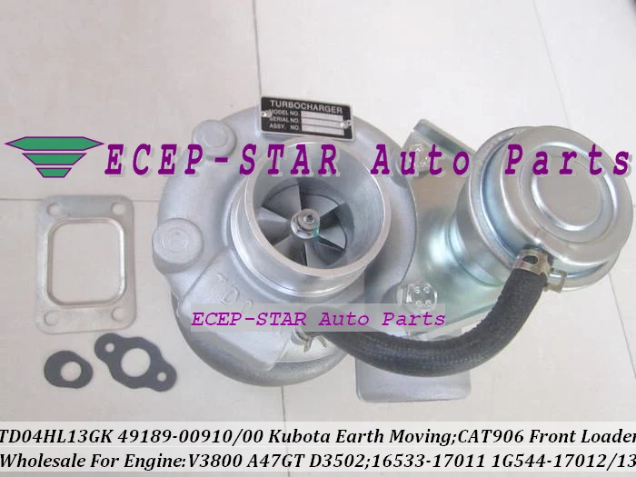 

Free Ship TD04HL 49189-00910 1G544-17012 1G544-17013 49189-00900 Turbo For Caterpillar For CAT 906 Front Loader V3800 DI-T D3502