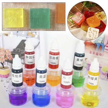 

8 Color 10ml Handmade Soap DYE Pigment Liquid Colorant Tool kit Hand Made Soap Materials Base Colour Liquid Soap DIY Pigment Set