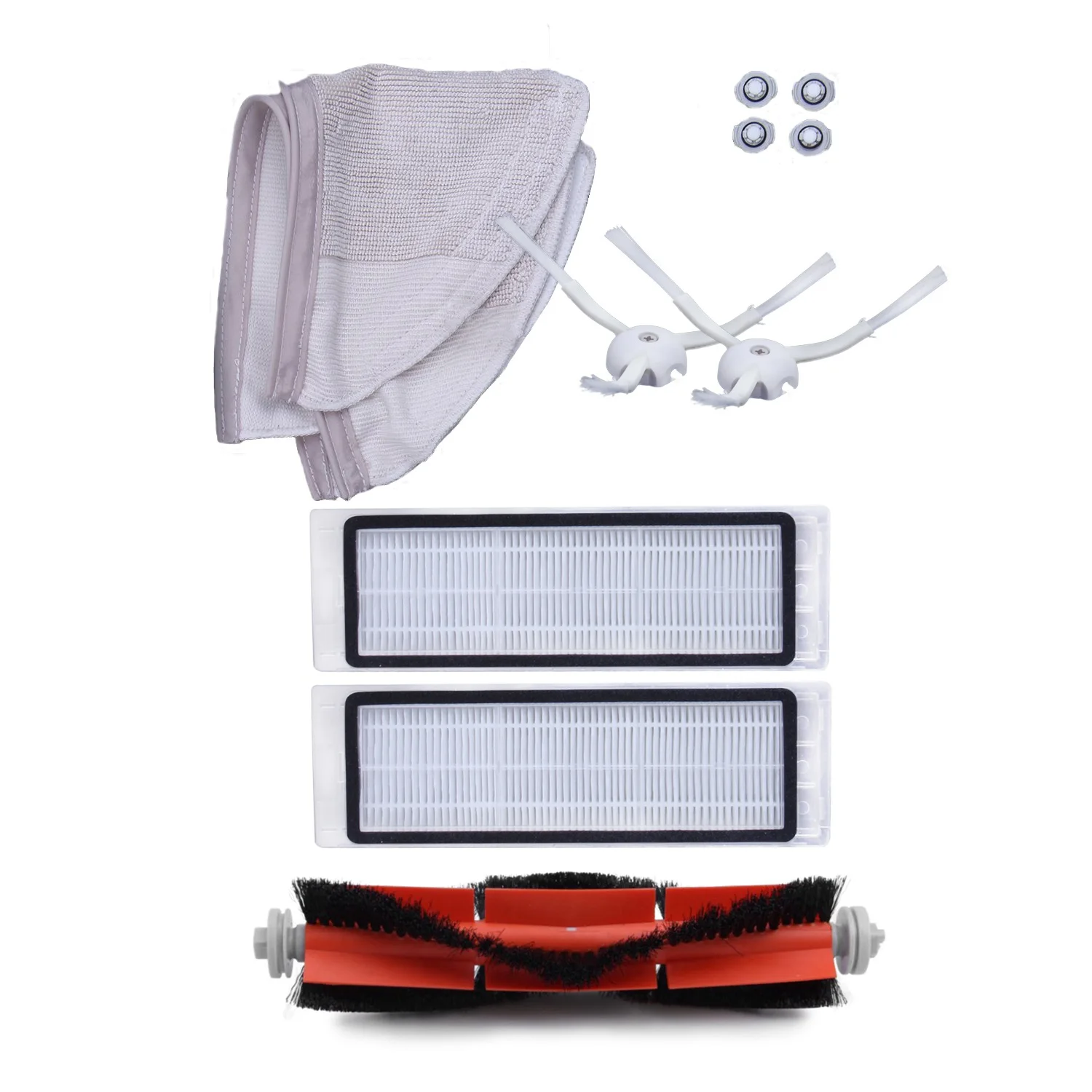 

2PCS hepa filter+2PCS side brush+1PCS main brush Suitable for Xiaomi Mi Robot Vacuum Cleaner parts accessories