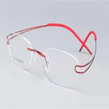 MONGOTEN Для женщин B-titanium модные оправы Сверхлегкий оптические очки розового и фиолетового цветов рецепта линзы, очки чтения