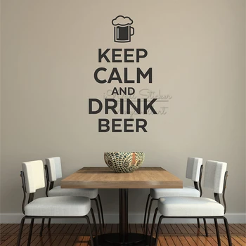 

Keep Calm And Drink Beer Quote Wall Sticker Motivational Wall Quote Decal Removable Keep Calm Lettering Wall Decor Vinyl Q298