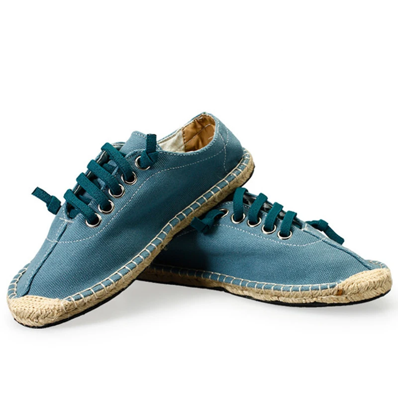 Chaussures Spécial Beige Espadrilles Casual Bout Coudre Corde À Respirant De D'été bleu Toile 2017 Hommes Homme Lacent wzII1Z