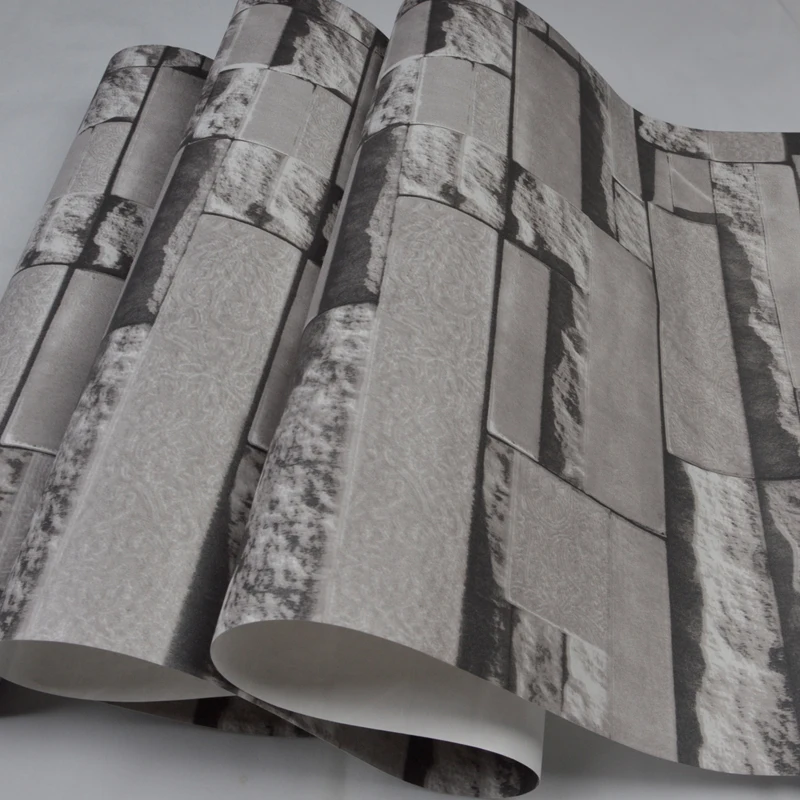 Günstig Luxus Stein Ziegel wand 10M Vlies Tapete Rolle papel de parede 3D Wohnzimmer Hintergrund Wand Dekor Kunst wand Papier R306