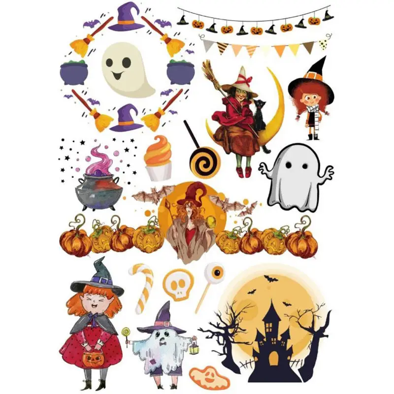 

2 pcs/lot Happy Halloween DIY Deco Scrapbook Bullet Journal Stationery Stickers Planner Poster School Office Craft Supplies