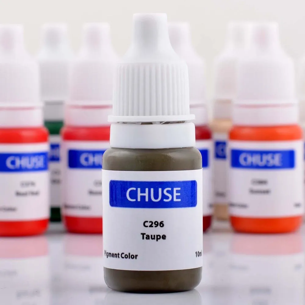 

chuse Permanent Makeup Tattoo Ink Pigment Micro Pigment Color for Eyebrow & Eyebrow Shaded Cosmetic Taupe tattooing C296 inks .