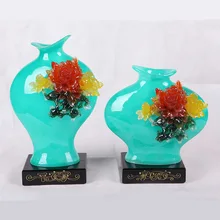 Нефритовая безопасная Смола украшения комнаты имитация нефрита ваза практичные подарки для быта