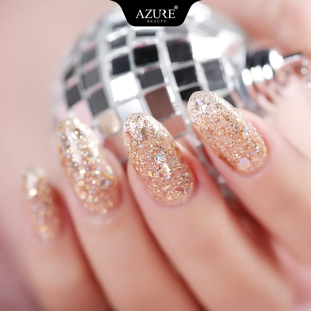 Супер Платиновый гель для ногтей Azure Beauty 9 шт./лот блестящий УФ с алмазным блеском