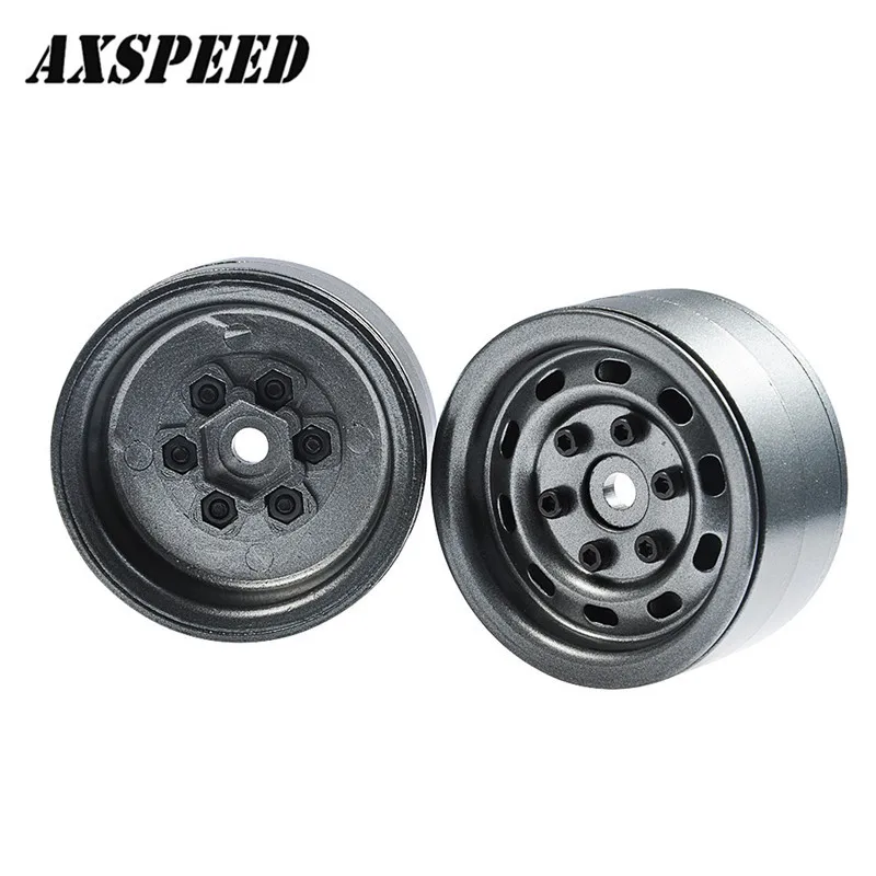 1/4/5pcs Heavy Duty Alloy 1.9 Beadlock Wheel Rims for RC TRX-4 Axial SCX10 D90 gray