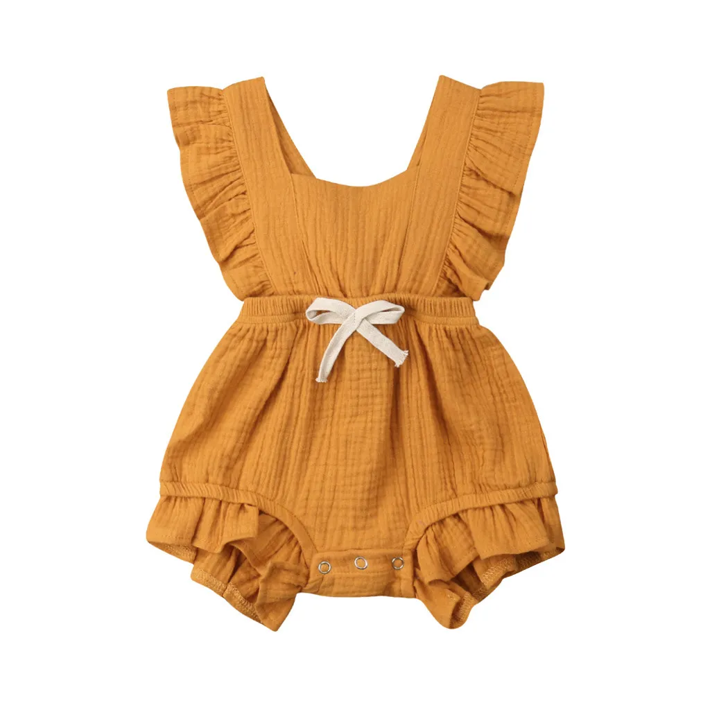 

Infant Newborn Baby Girls Ruffle Rompers One-Pieces Clothes Baby Girl Summer Sleeveless Romper 2019 Brand New #K4