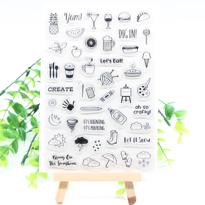 

VUAWRTG Create Transparent Clear Silicone Stamps for DIY Scrapbooking/Card Making/Kids Crafts Fun Decoration Supplies