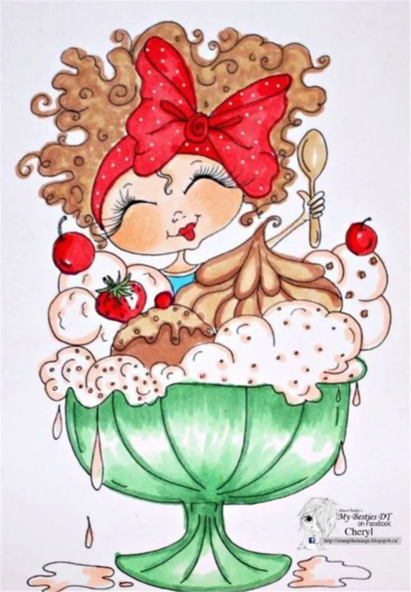 

10x6 a lot of bubbles TBig ice cream ransparent Clear Stamps Silicone Seals for DIY scrapbooking photo album Card Making