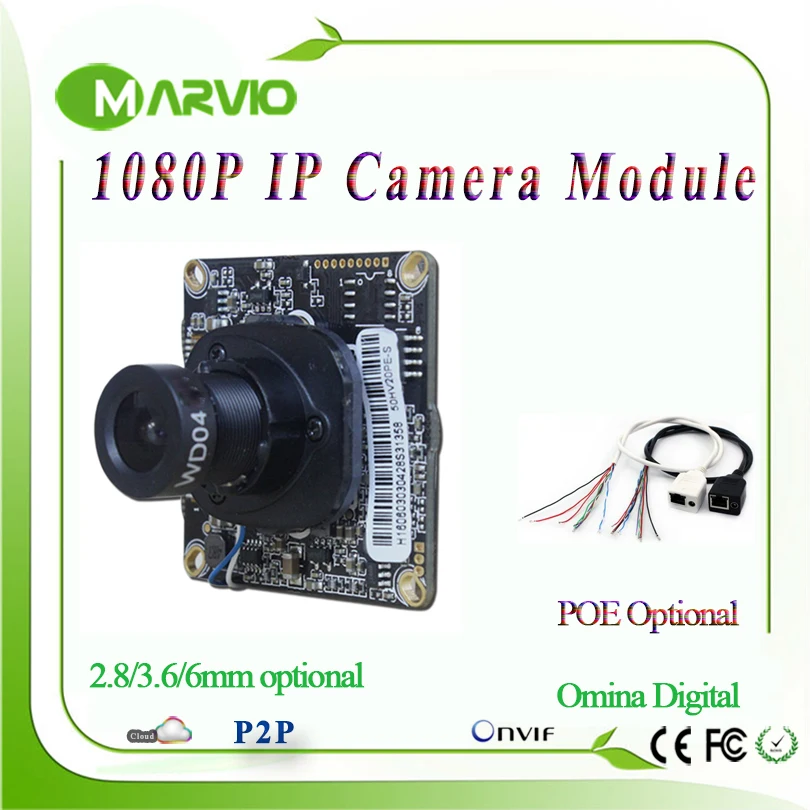 

Marviosafer 2.8mm/3.6mm/6mm POE Optional 1080P 2MP CCTV Network IP Camera Module IPCam Camara Board Audio Alarm Onvif RTSP