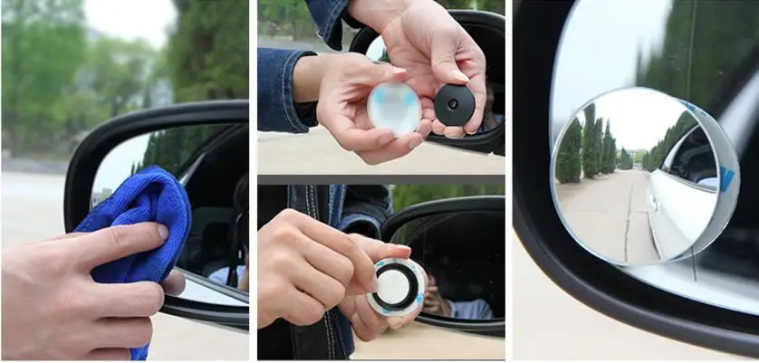 2 шт. автомобиля заднего вида выпуклое зеркало 360 градусов вращающийся широкий угол круглое зеркало широкий угол слепое пятно Авто внешний аксессуар