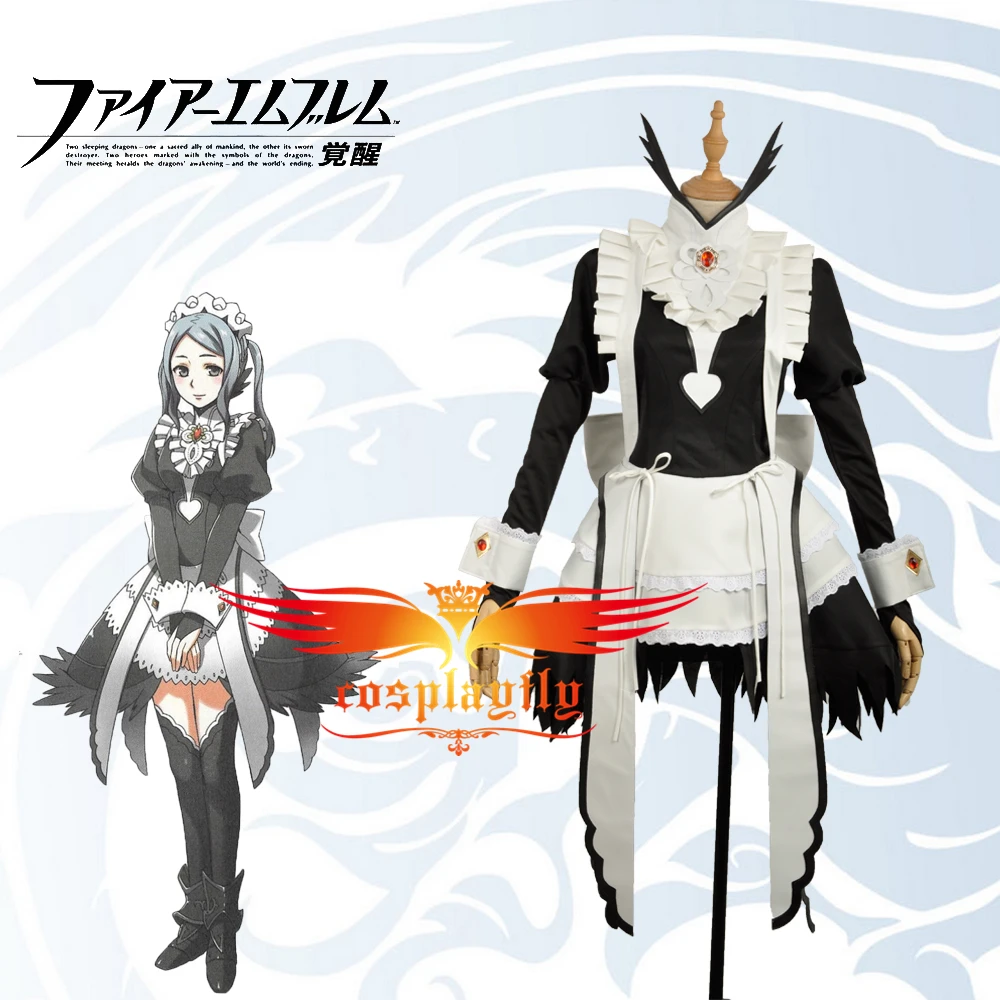 Fire Emblem Maid Dress Cosplay Costume Custom Made Fire Emblem Maid Dress Cosplay Costume Custom Made