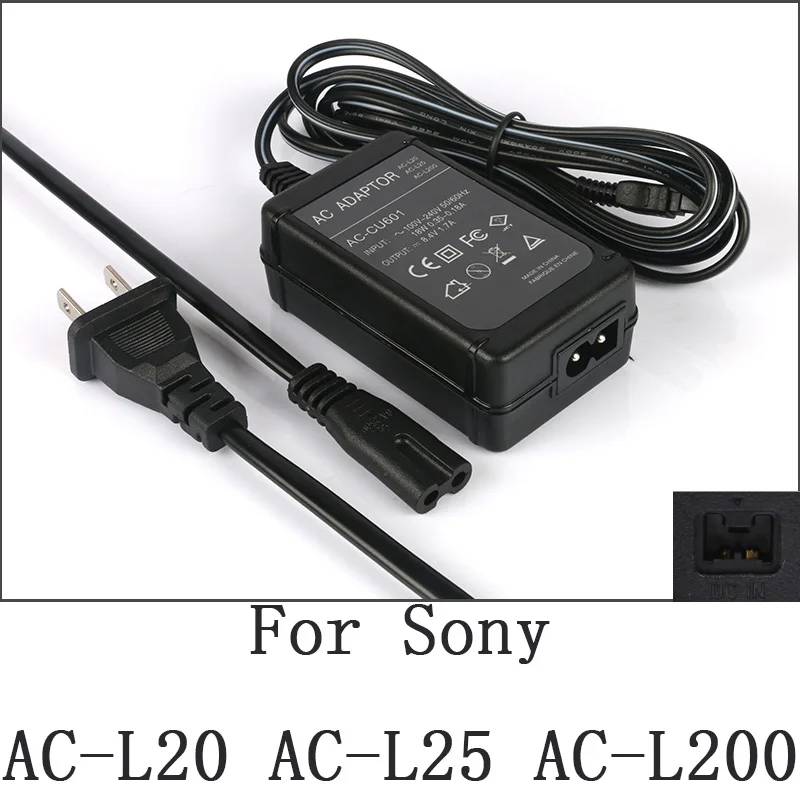 AC Мощность адаптер Зарядное устройство для SONY dsc-hx200 DCR-SX85 HDR-CX6 DCR-HC32 DCR-HC33 DCR-HC35 DCR-HC36