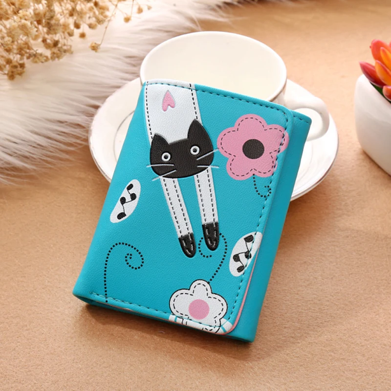 

2017 new arrive cartoon Lady wallet Sweet cute Student wallet girl coin purse short 3 fold card holder wallet purse LCS-0003