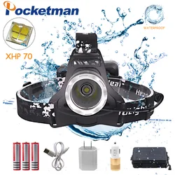 Pocketman Llevó el Faro Faro de Pesca 4000 Lumen Xhp70 Lámpara con Zoom Antorcha Cabeza Impermeable Linterna Faro Uso 18650 Pocketman Llevó el Faro Faro de Pesca 4000 Lumen Xhp70 Lámpara con Zoom Antorcha Cabeza Impermeable Linterna Faro Uso 18650