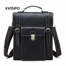 100% Real Genuine Leather men Backpacks Crazy Horse Cowhide School men Strap Laptop Daily Backpack Top Quality Handcraft Bag