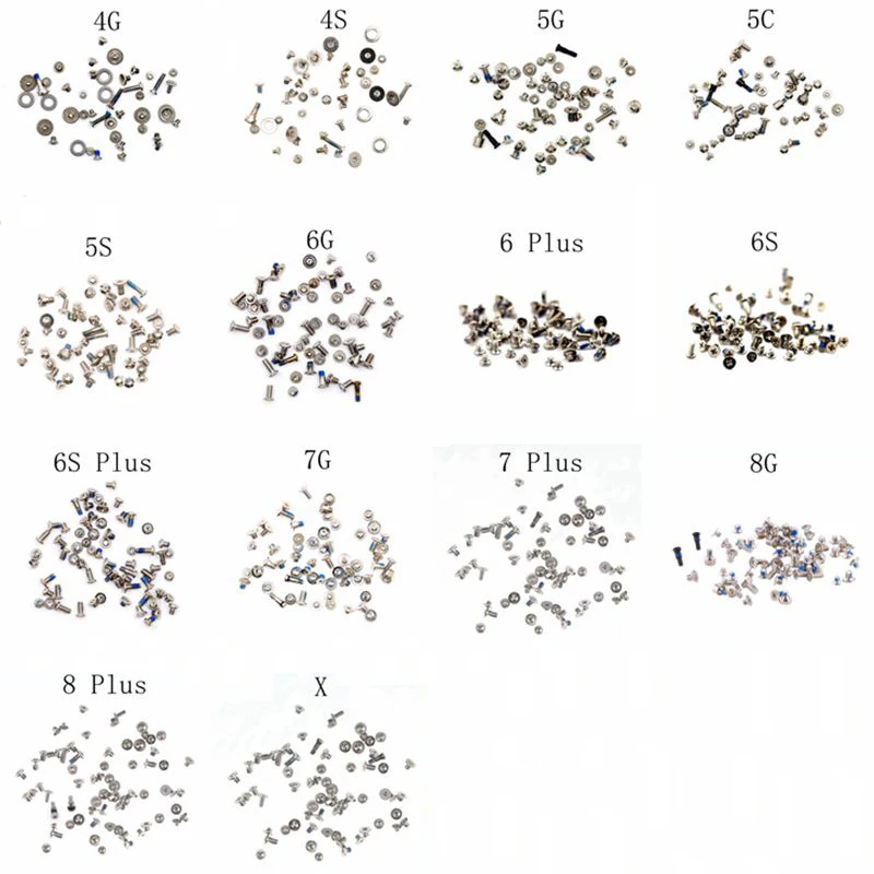 LEOLEO полный набор винтов для iPhone 4G 4S 5G 5S 5C 8 Plus X без нижней части Pentalobe Мобильные аксессуары комплект винтов Замена