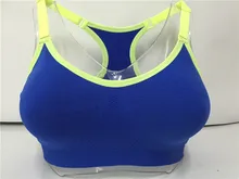 Women Padded Top Athletic Vest Gym Fitness yoga running Sports Bra Stretch Cotton Seamless hiking camping bra
