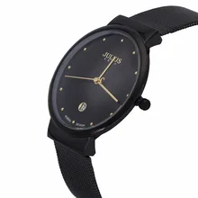 Top 5 Cores dos homens Homme Relógio Moda Horas Vestido Pulseira de Aço Fina Em Aço Inoxidável Menino de Escola de Negócios de Aniversário do Pai Caixa de presente