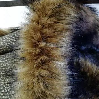 

Imitation natural hazelnut plush jacquard cloth Imitation raccoon fur faux fur (50-85mm pile long)