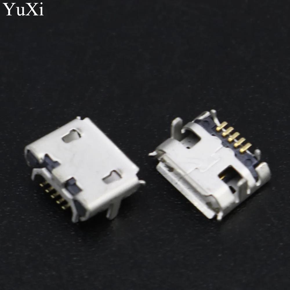 YuXi 100 шт. micro USB 5pin jack Ox рога четыре ноги пластины гнездо разъем Рог Короткие иглы
