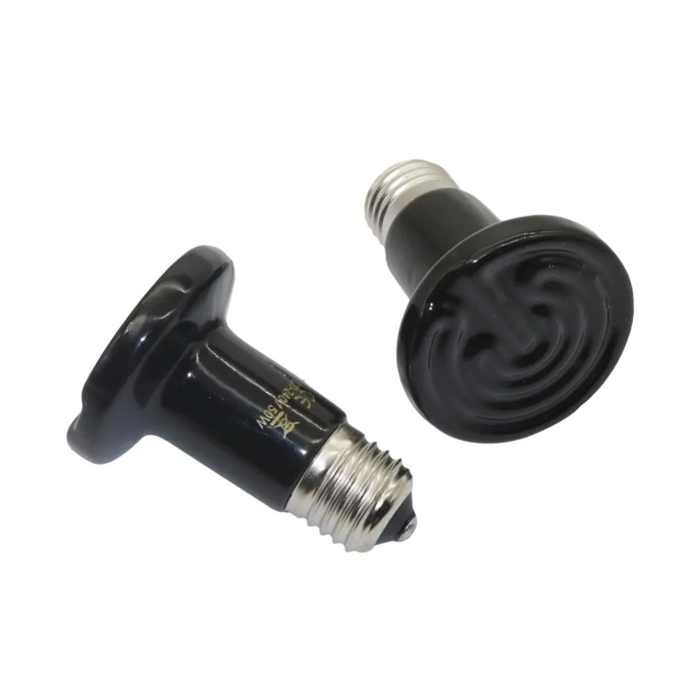 10 Pcs E27 Pet Heating Light 25W 50W 75W 100W Mini Infrared Ceramic Emitter Heat Bulb for Reptile Pet Brooder Lamp reptile heating lamp reptile light bulb reptile lamp bulb