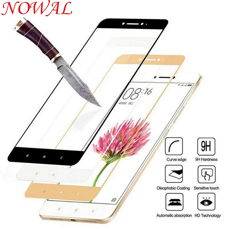 

NOWAL For Xiaomi Redmi Note5 Pro 9H Tempered Glass Screen Protector Film Phone Case For Redmi Note5 Full Cover Anti-scratch Capa