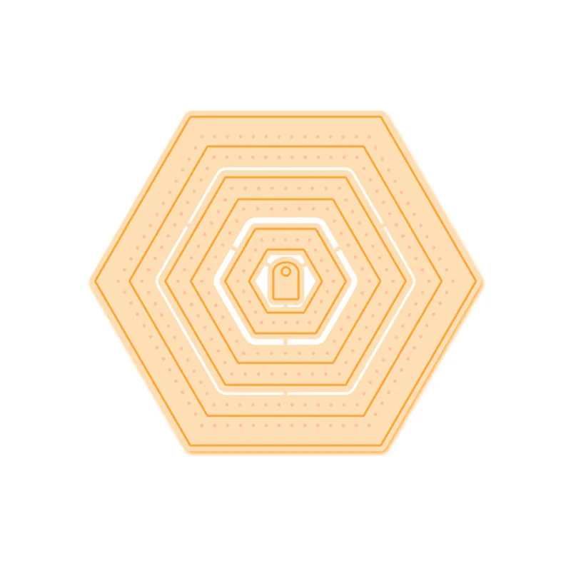 

YaMinSanNiO Hexagon Cutting Dies Metal Frame for Scrapbooking Card Making Border Cuts Craft 2019 New Decorative DIY Paper