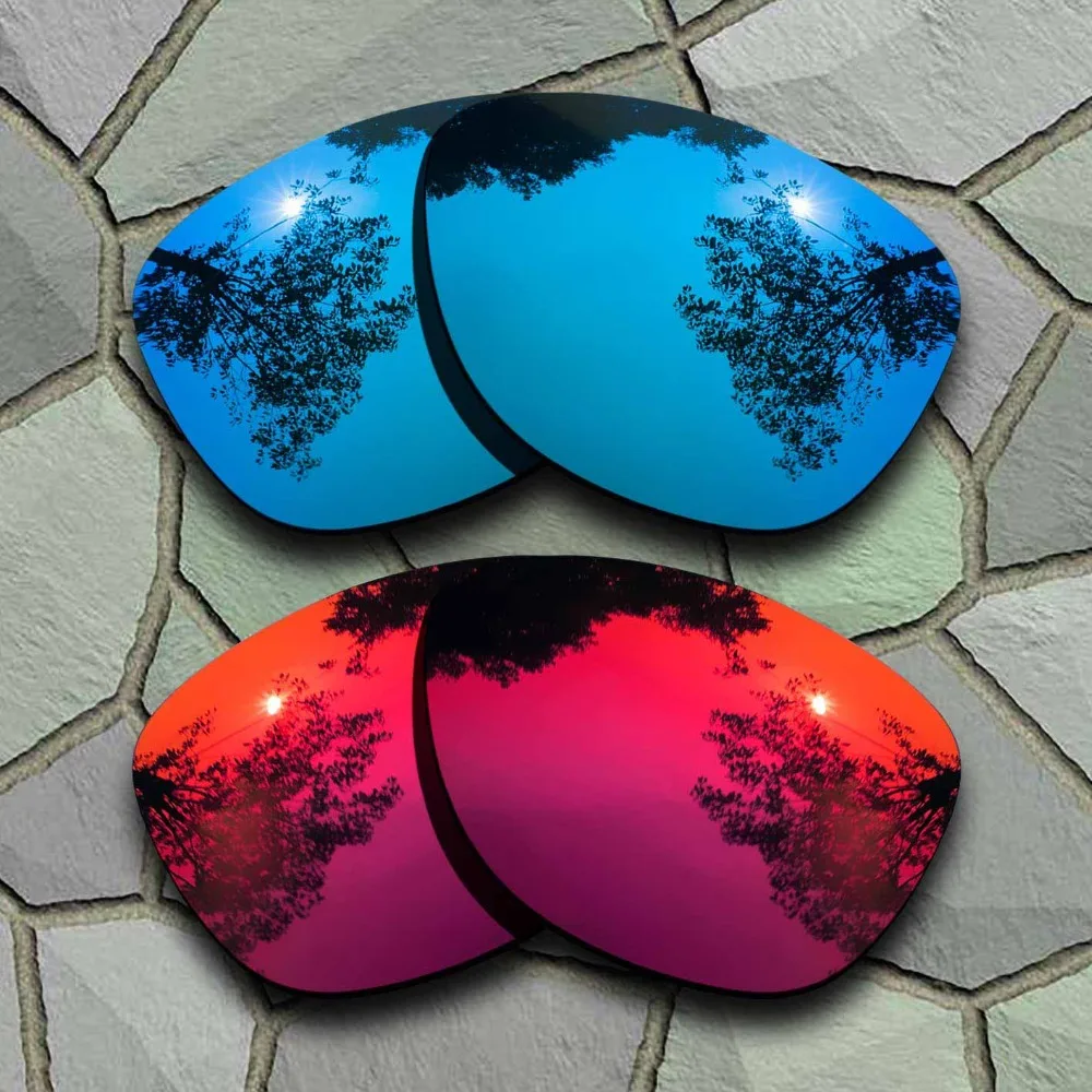 Lenti Di Ricambio Polarizzate Per Occhiali Da Sole Blu Cielo E Rosso Viola Per Pelle Di Daino Oakley
