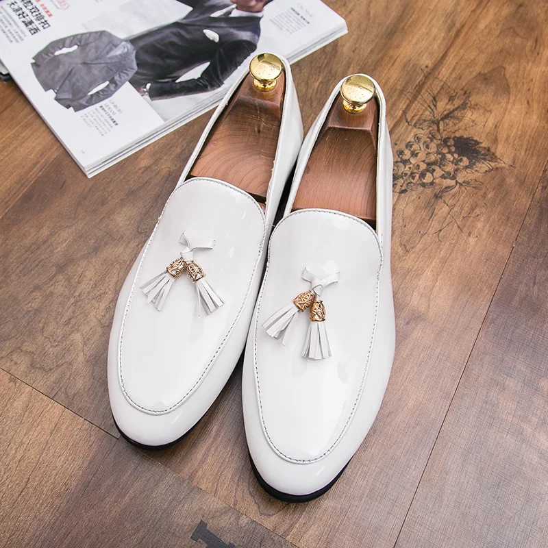 tassel patent leather shoes men luxury brand buisness flats glossy dress male footwear work office designer oxford shoes for men (30)