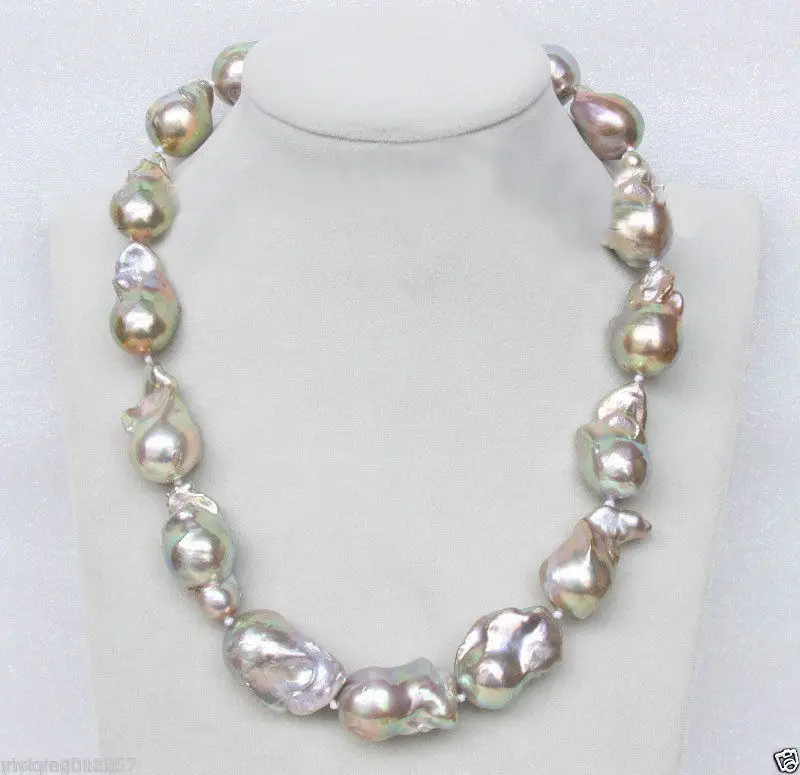 

Miss charm Jew.693 Genuine Lavender Fresh water cultured pearl necklace 18