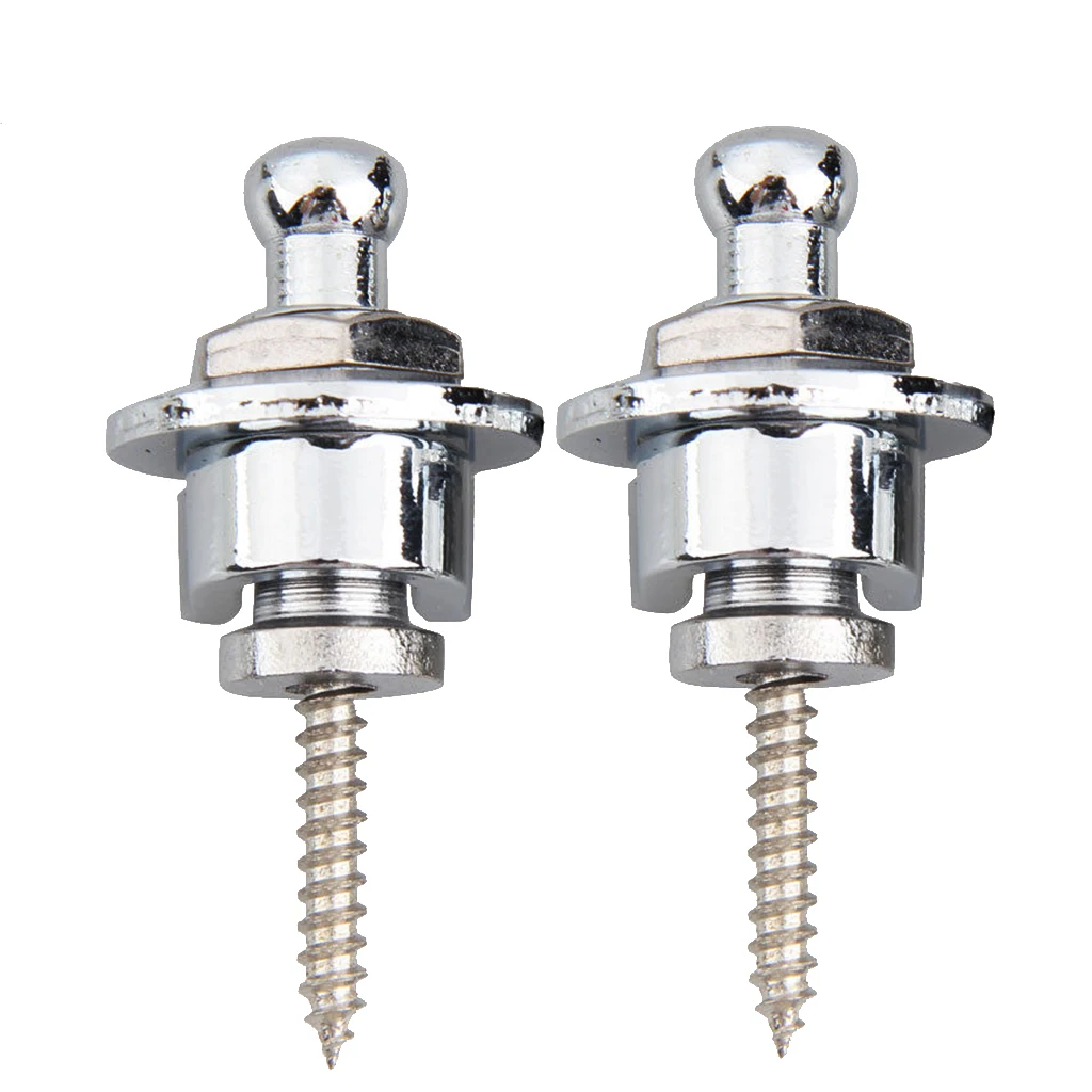 1 Pair Silver Skidproof Strap Locks Straplocks Fit For Electric Guitar Bass Accessories