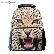 Personalized Men Women 3D Leopard Head Animal Printing Backpacks Teenagers Brand Designer Unique Cartoon Pattern Laptop Backpack