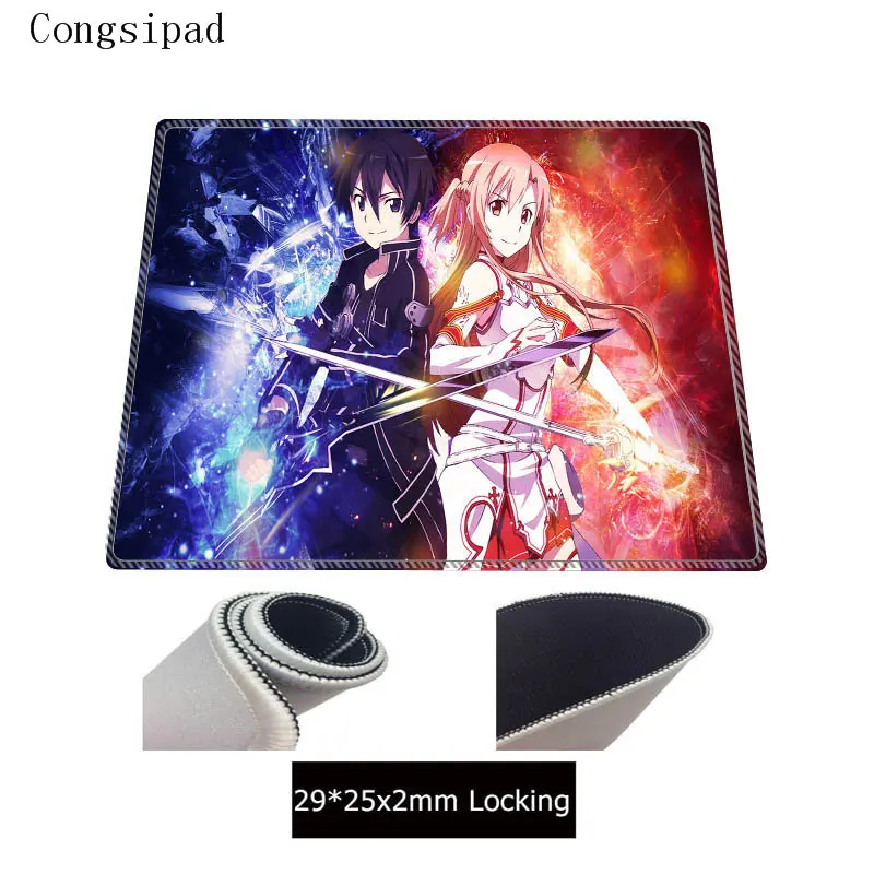  Congsipad Anime sword art online Large Gaming Mouse Pad Lockedge Mat Laptop Computer Keyboard Pad D