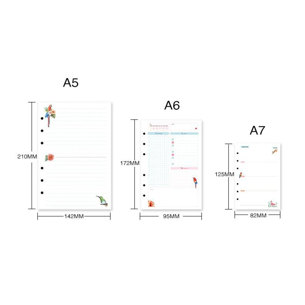 Вкладыш A5A6A7 еженедельник ежедневник Спиральный наполнитель бумага s цветной 45 листов блокнот дневник аксессуар внутренняя бумага школьные принадлежности