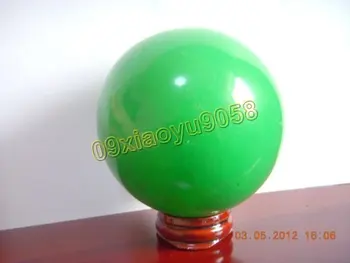 

free ship GREEN FLUORITE CRYSTAL SPHERE BALL 70mm +STAND