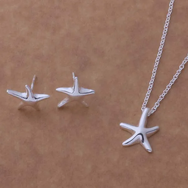 

AS079 Hot 925 sterling silver Jewelry Sets Earring 280 + Necklace 595 /bfvajxca advaivca