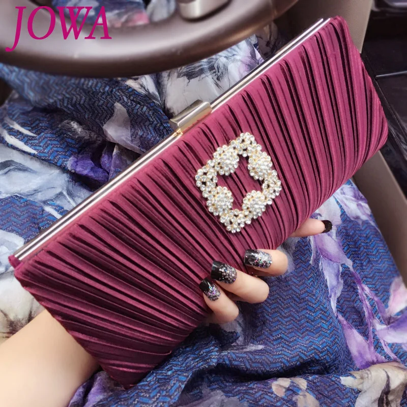 

2019 New Design Evening Bags Socialite Diamonds Handbags Wedding Party Bride Clutches Night Purse Women's Chain Package 2 Colors