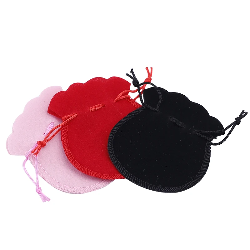 Free Shipping 100PCS  7x8cm Red Velvet Drawstring Pouch Bag/jewelry Bag,christmas/wedding Bag