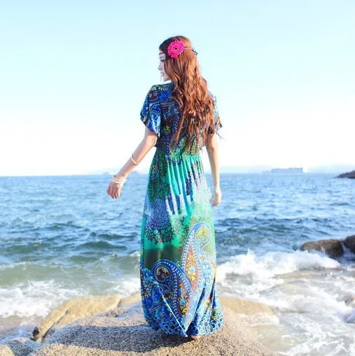 Tropical Summer Woman Hawaiian Dress Blue Y V Neck Silk Beach Tropical Summer Woman Hawaiian Dress Blue Y V Neck Silk Beach Wear Dresses 828 In From Women S Clothing On Aliexpress Alibaba Group