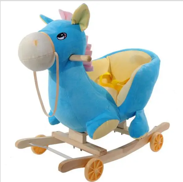 Baby rocking horse with music baby donkey rocking chair Trojan baby rocking chair rocking chair