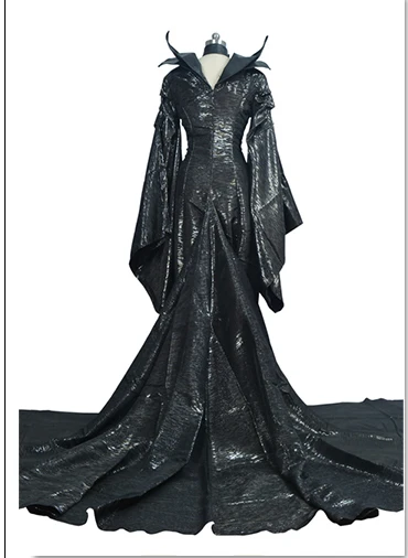 

100%real black dark queen/witch/ evil queen cosplay maleficent cos dress