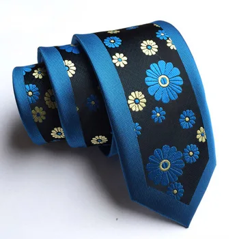 

Man Popular Skinny Tie Factory Unique Panel Necktie Floral Bordered Ties